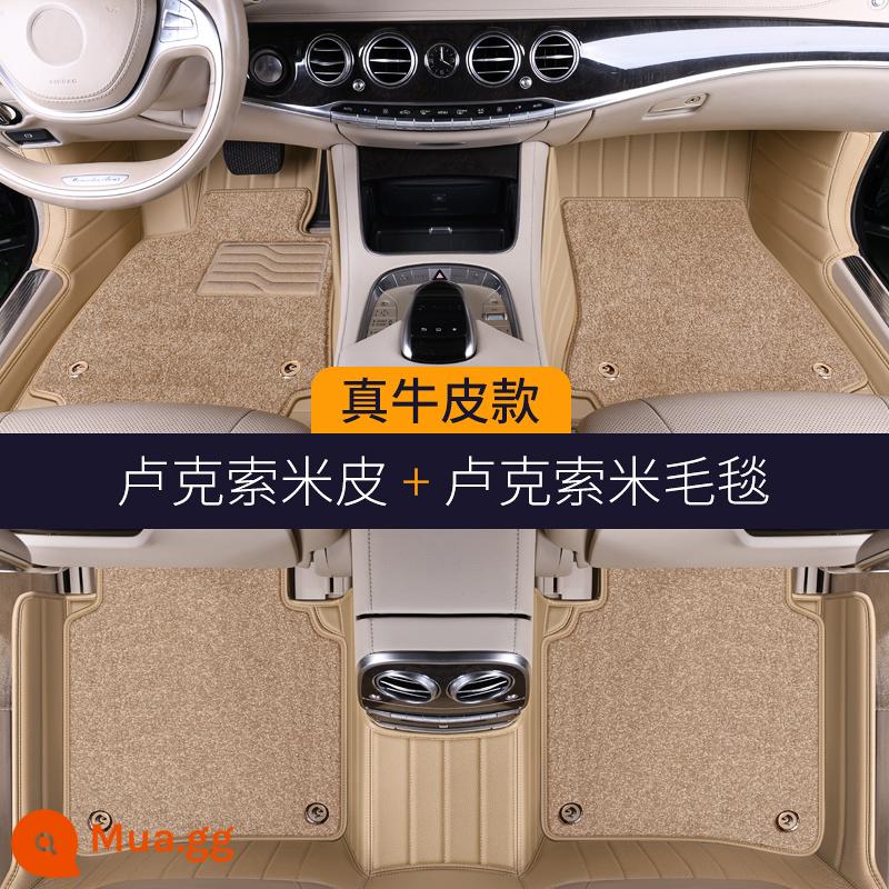 Thảm lót sàn ô tô Mercedes-Maybach s450l e300l s400 gle350gls450glc260l - Da bò (hai lớp) - Gạo Luxor