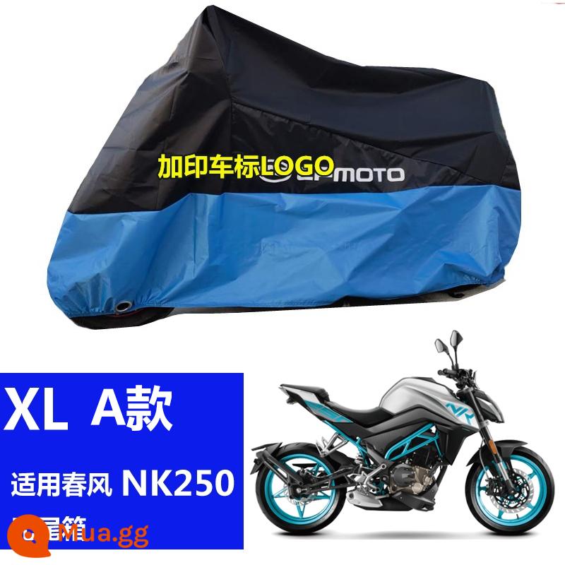 Thích hợp cho gió xuân 250sr che xe đầu máy che mưa 450sr che mưa chống nắng khỉ đầu chó 650gt150nk400 - Spring Breeze XL Xanh Đen Model A NK250