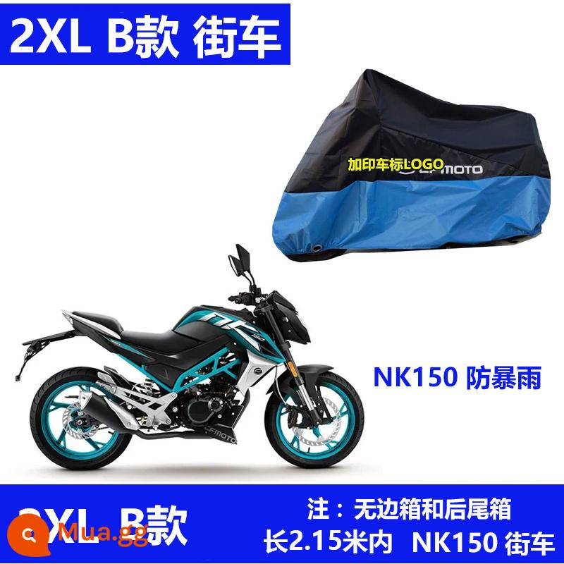 Thích hợp cho gió xuân 250sr che xe đầu máy che mưa 450sr che mưa chống nắng khỉ đầu chó 650gt150nk400 - Spring Breeze Đen Xanh 2XL Model B NK150