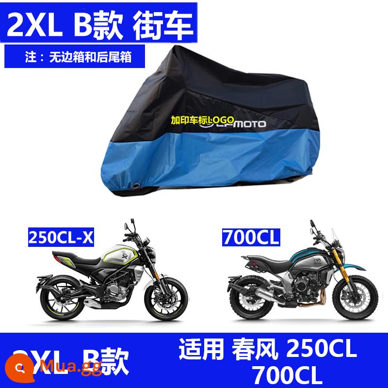 Thích hợp cho gió xuân 250sr che xe đầu máy che mưa 450sr che mưa chống nắng khỉ đầu chó 650gt150nk400 - Spring Breeze Xanh 2XL B Model 700CL-250cl