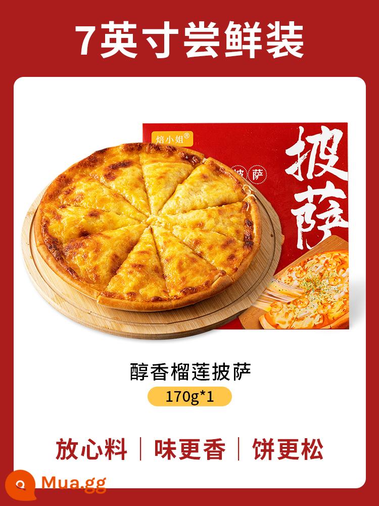 Bánh pizza sầu riêng phô mai đã làm nóng xong bánh pizza đáy ăn liền nướng nhanh bán thành phẩm bánh pizza nồi chiên không khí - Dùng thử 7 inch [Pizza sầu riêng êm dịu]