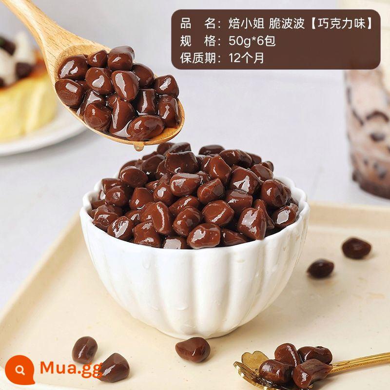 Miss Baking Fructose Berry Fructose Thương Mại Chai Nhỏ 0 Béo Quán Trà Sữa Thức Uống Đặc Biệt Gia Vị Cà Phê Chanh - [Gói riêng] Bobo giòn [Hương sô-cô-la] 50g*6 gói