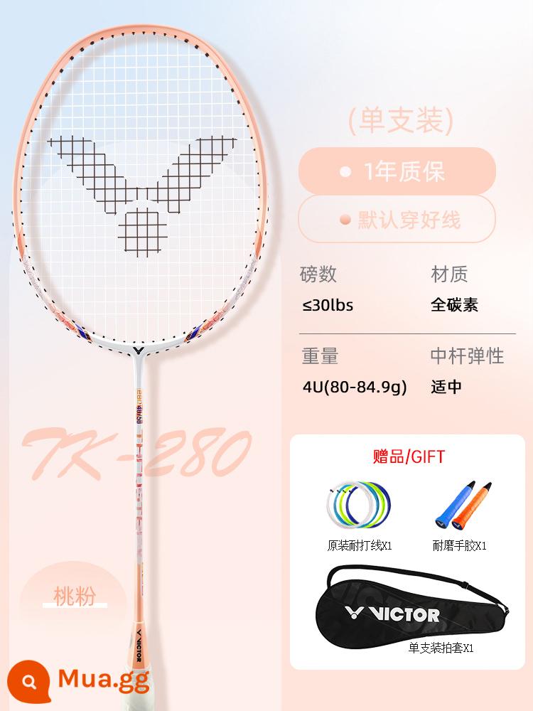 Vợt Cầu Lông Victor Victory Đánh Đơn Đánh Đôi Chính Hãng Challenger 9500 Victor Hammer Full Carbon Siêu Nhẹ Vợt - Model chính bán chạy ⭐ [Siêu nhẹ và nặng] TK-280 I phấn đào cao 4U