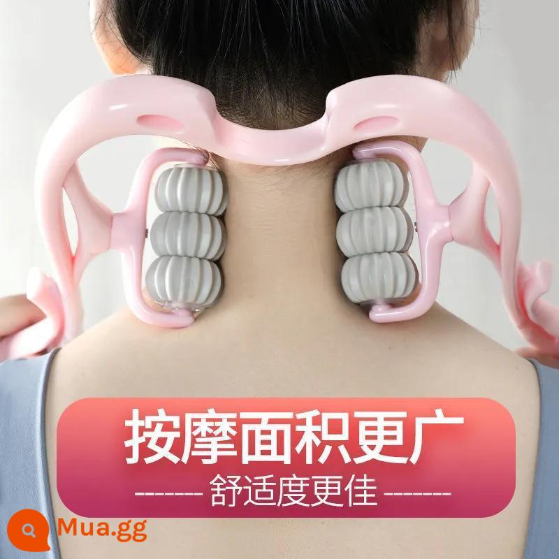 Trị liệu từ tính massage cột sống cổ tạo tác vai, cổ và cột sống thắt lưng thiết bị làm dịu cột sống cổ máy mát xa cổ cột sống cổ, eo và lưng nhào Nạo vét cổ - 6 vòng - Mẫu độc quyền [mát xa mạnh hơn] Millennium Pink