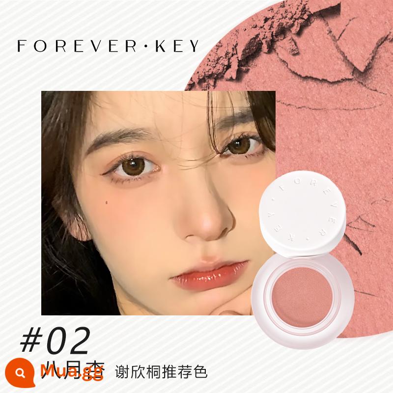 Phấn má hồng dạng bùn Foreverkey new 2022 đơn sắc đỏ mặt trời má hồng tím xanh dương mờ tự nhiên cho nữ - 02#Tháng 8 Mai