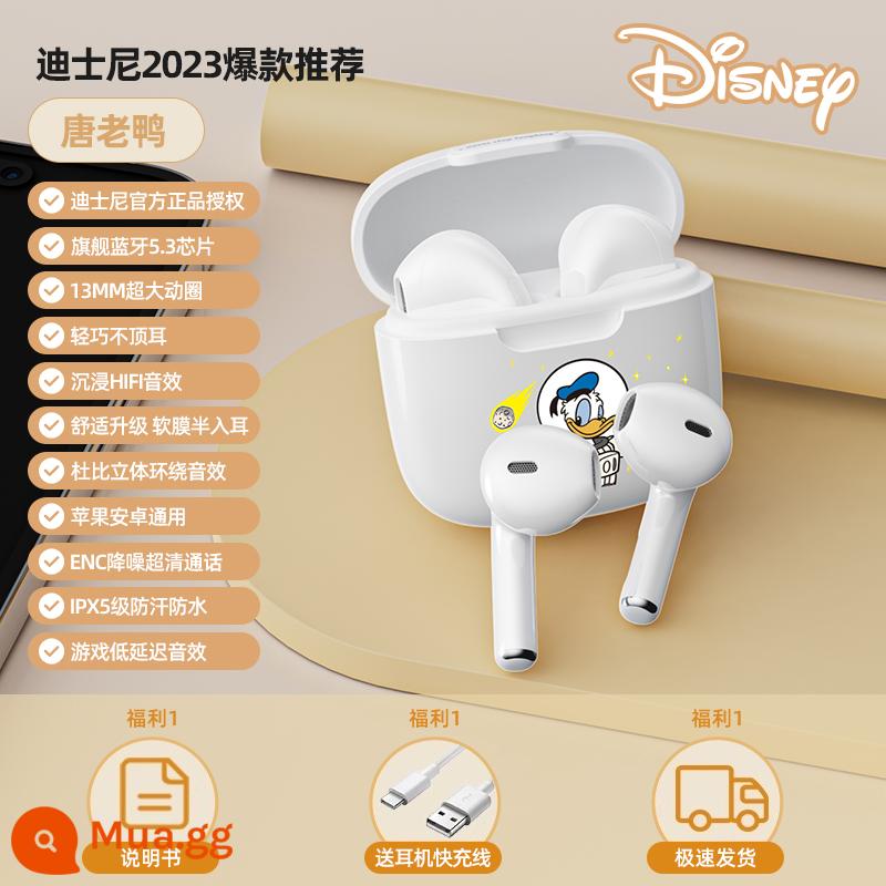 Tai nghe bluetooth không dây Disney cao cấp cho nữ giảm ồn khi chuyển động mẫu mới thích hợp cho Apple Android Xiaomi - [Vịt Donald]