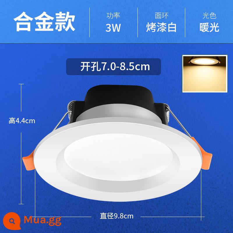 Đèn led downlight lớn 4 inch Đèn khoét lỗ 12W Đèn chiếu trần 5 inch 15W Đèn thùng nhúng 6 inch 18 watt Đèn khoét lỗ cho cửa hàng quần áo - [Mẫu độ sáng cao 2,5 inch] Khoan đèn ấm 3W 7-8,5cm