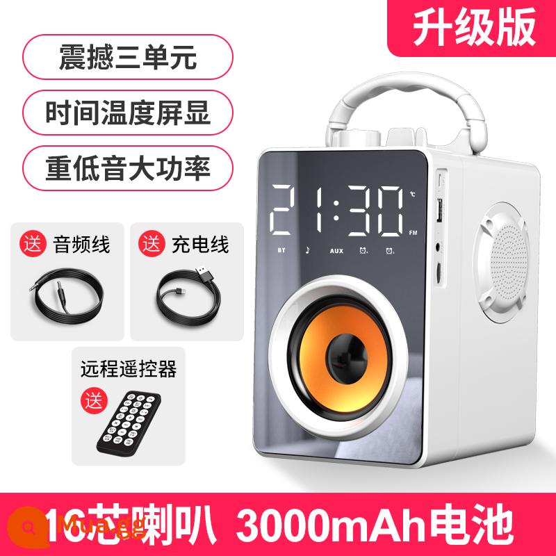 Noci H3 Loa âm thanh Bluetooth gia đình loa siêu trầm không dây di động nhỏ cửa hàng âm thanh vòm 3d - Thời trang màu trắng [phiên bản nâng cấp]