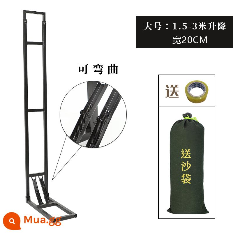 Kt board nền đám cưới khung đứng cảnh ngoài trời kính thiên văn nâng biển quảng cáo khung sinh nhật hỗ trợ trang trí đơn giản - Mô hình gấp lớn màu đen nâng 1,5m-3m