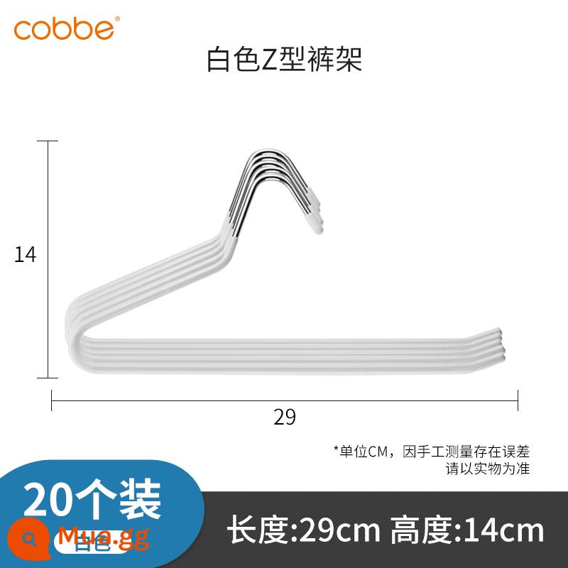 Giá treo quần Caber tủ quần áo tích hợp ngăn kéo hàng đầu có thể kéo ra Giá treo quần ray trượt lưu trữ hộ gia đình phụ kiện phần cứng treo quần - 29cm-Thiên Nga Trắng 20 miếng