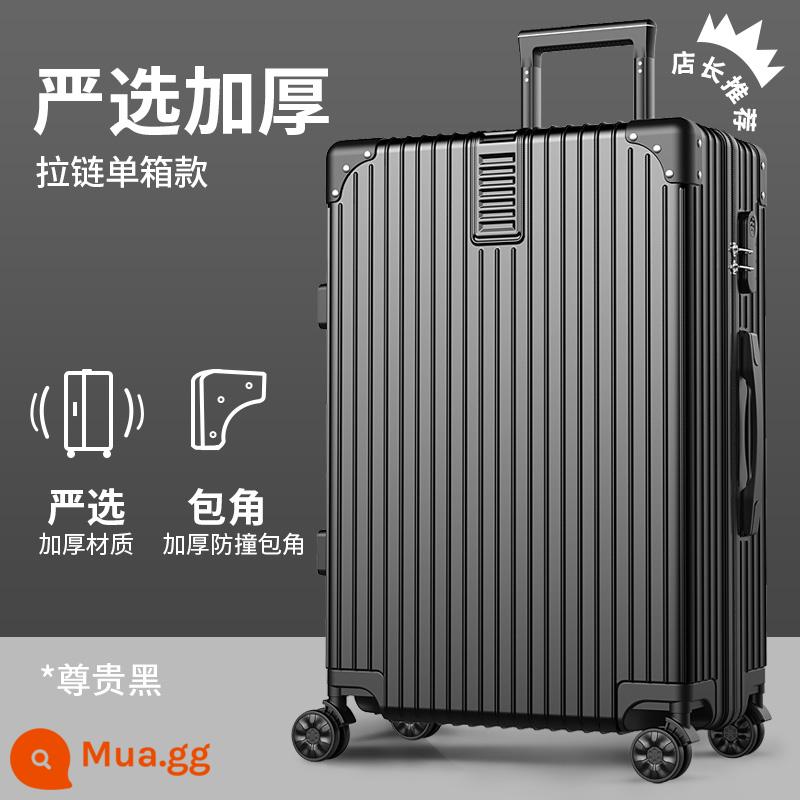 Vali Nữ Công Suất Lớn 32 Inch Xe Đẩy Ốp Lưng Nam Đa Năng Bánh Xe Mật Khẩu Bao Da Mới 2022 Vali Bền Đẹp - Màu đen quý phái [dây kéo được lựa chọn cẩn thận]