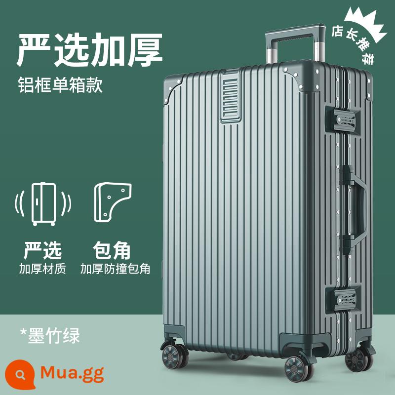 Vali Nữ Công Suất Lớn 32 Inch Xe Đẩy Ốp Lưng Nam Đa Năng Bánh Xe Mật Khẩu Bao Da Mới 2022 Vali Bền Đẹp - Tre xanh đen [khung nhôm được lựa chọn nghiêm ngặt]