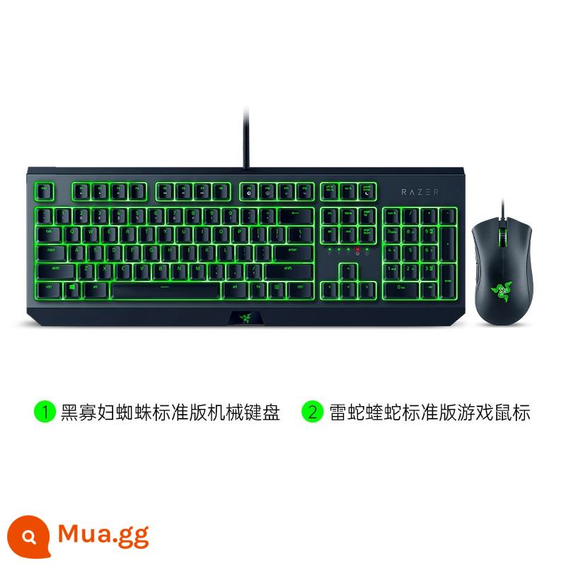 Razer Thunder Snake Góa Phụ Đen Nhện Tiêu Chuẩn Phiên Bản Đèn Nền 104 Phím Thi Đấu Máy Tính Bàn Phím Cơ Có Dây - Bàn phím phiên bản tiêu chuẩn Black Widow Spider + Chuột phiên bản tiêu chuẩn Viper