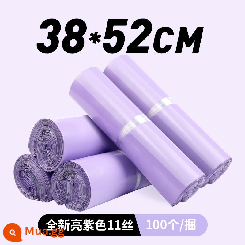 Túi chuyển phát nhanh màu tím dày đóng gói túi hậu cần túi không thấm nước bao bì quần áo Taobao túi phá hủy tùy chỉnh bán buôn - Màu Tím Thanh Lịch Dày 38x52[100 Cái]