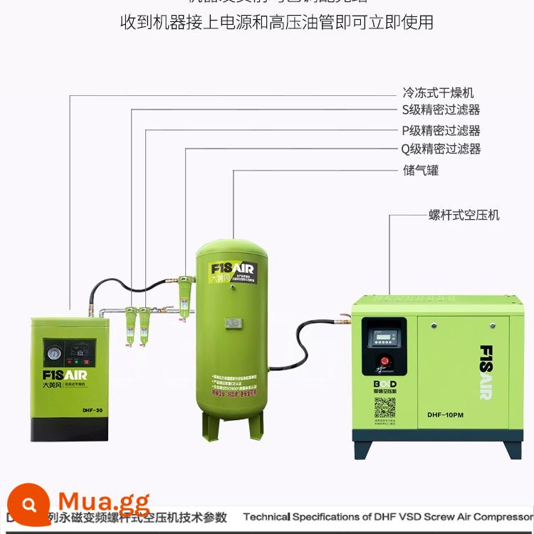 Máy nén khí trục vít nam châm vĩnh cửu biến tần Baode 7.5/15/22/37KW máy nén khí im lặng điện tiết kiệm năng lượng - Bộ chuyển đổi tần số nam châm vĩnh cửu 11KW tư vấn giá thấp nhất