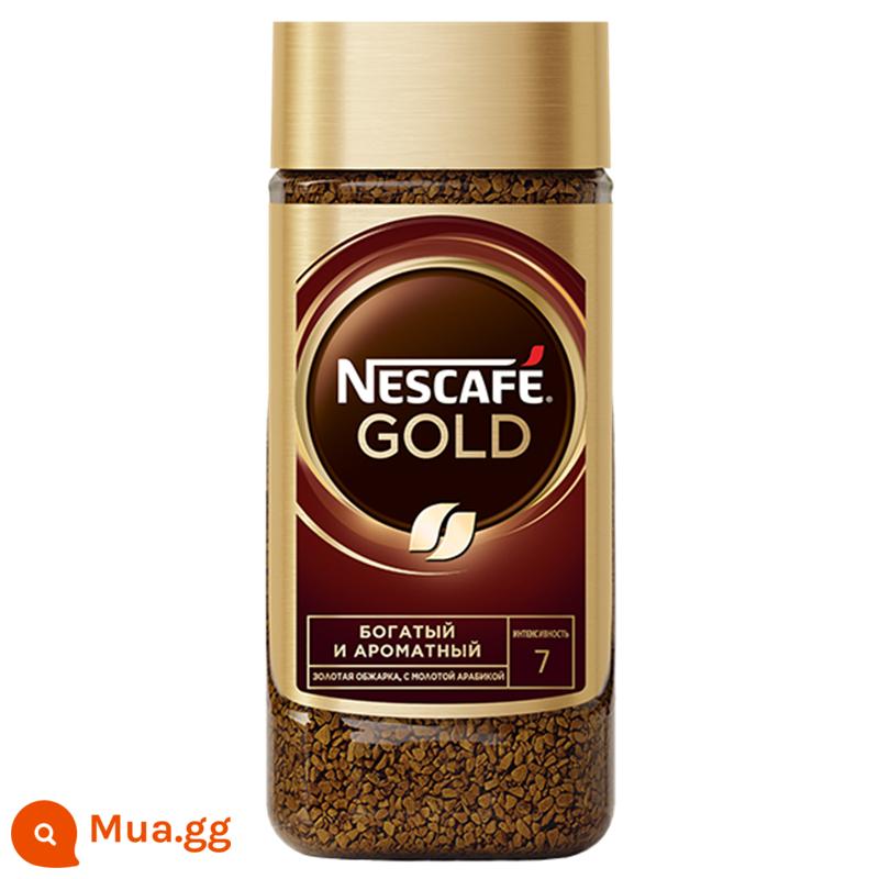 Cà phê Nestlé Gold Huy chương nhập khẩu từ Nga, cà phê đen nguyên chất hòa tan cao cấp, rang và đông khô, không thêm đường và ít béo - Huy chương vàng đông khô chai 190g