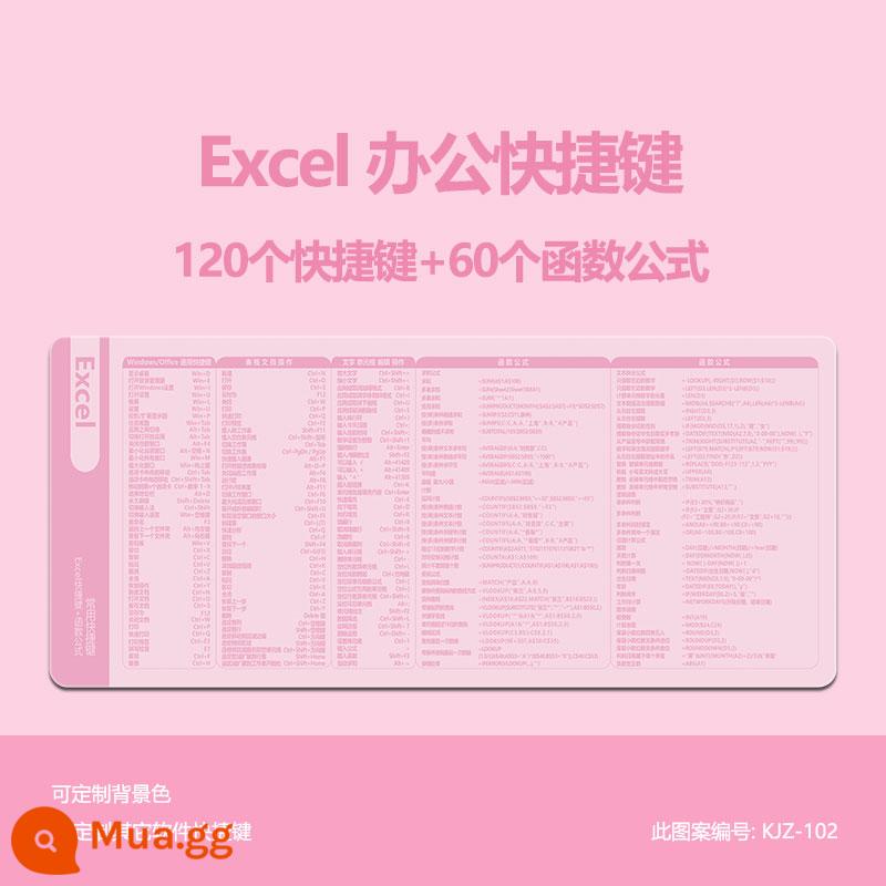 Văn phòng WPS văn phòng công thức hàm Excel siêu lớn Bàn di chuột PS CAD Word Phím tắt PPT Daquan - Phím tắt màu hồng KJZ-102 của Excel + Hàm công thức