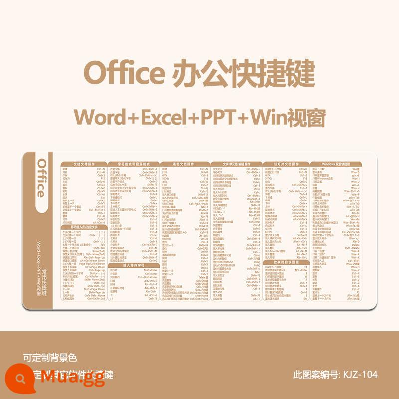 Văn phòng WPS văn phòng công thức hàm Excel siêu lớn Bàn di chuột PS CAD Word Phím tắt PPT Daquan - Phím tắt văn phòng KJZ-104