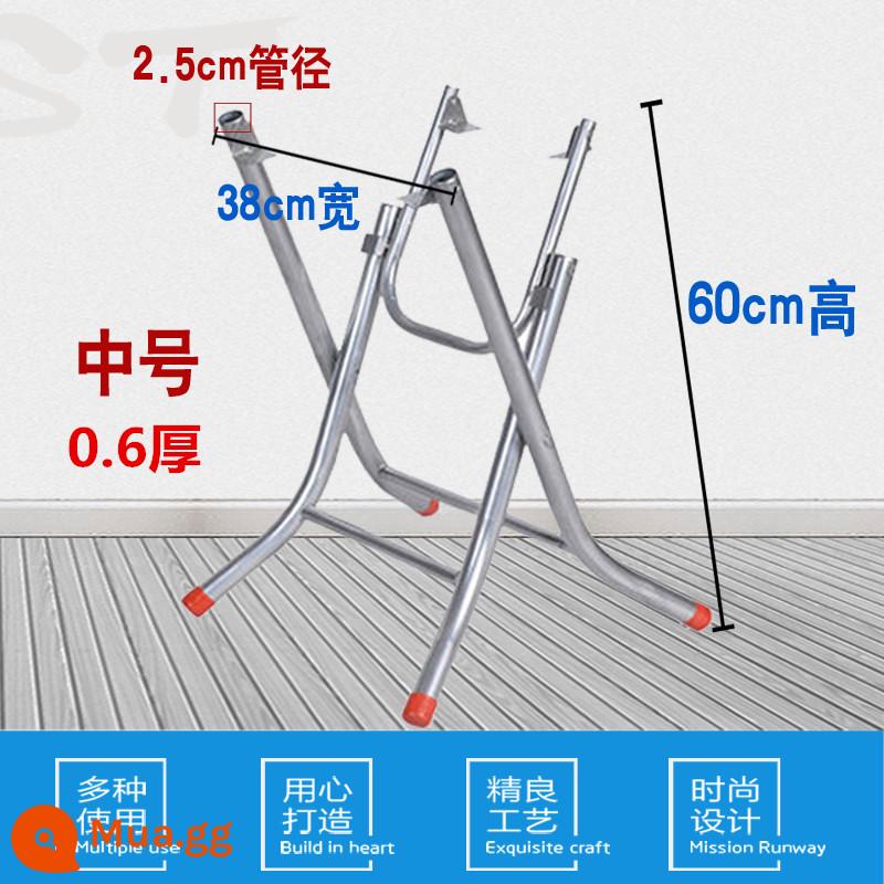 Miễn phí vận chuyển bàn ăn chân máy gấp đơn giản khung chân bảng bánh răng lớn khung bảng sắt bàn chân kệ thép không gỉ khung bàn tròn - Chiều cao trải trung bình 60 độ dày ống 0,6 đường kính ống 2,5 bạc mạ kẽm