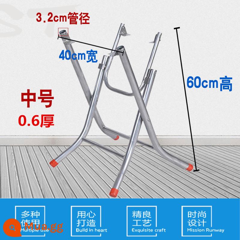 Miễn phí vận chuyển bàn ăn chân máy gấp đơn giản khung chân bảng bánh răng lớn khung bảng sắt bàn chân kệ thép không gỉ khung bàn tròn - Chiều cao mở trung bình 60 độ dày ống 0,6 đường kính ống 3,2 bạc mạ kẽm