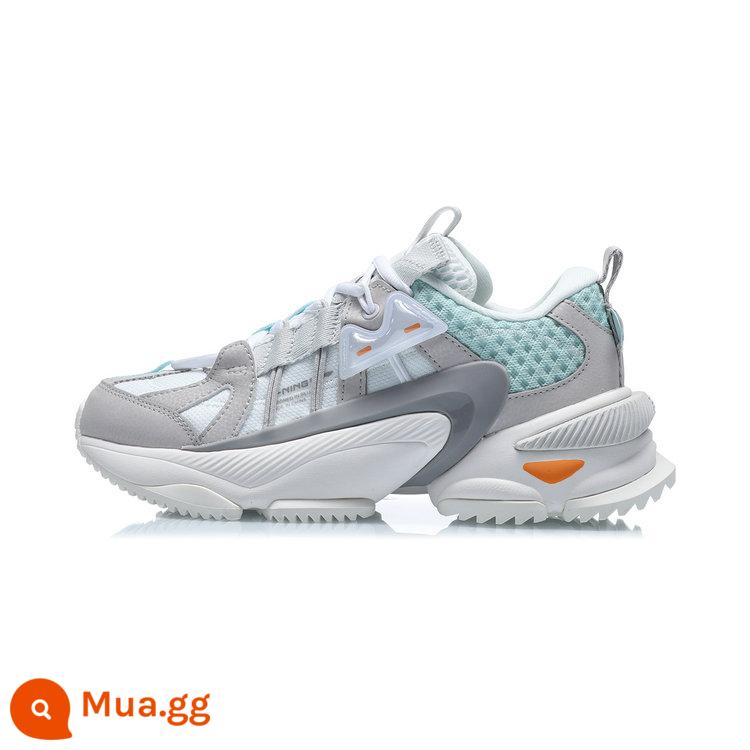 Li Ning Xingyun M1 Đàn ông và Phụ nữ Mây, Hạnh phúc, Wear -Resistant Fashion Sport - Mẫu nữ AGCQ244-1 chuông gió trắng mây/xám