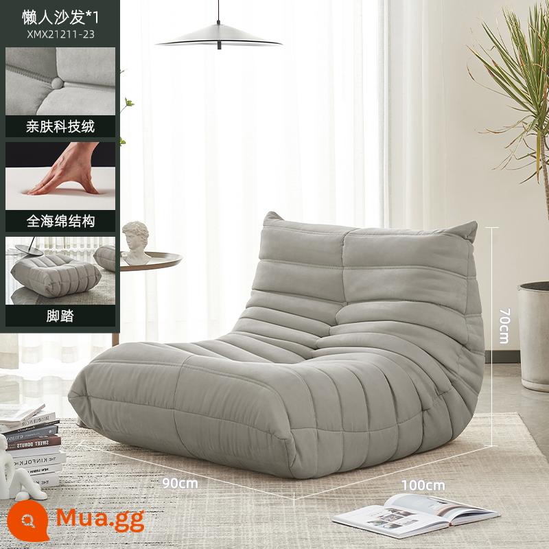 Mùa Đông Gấu Sâu Bướm Sofa Lười Tất Nam Ban Công Ghế Giải Trí Ánh Sáng Phòng Ngủ Cao Cấp Sofa Nhỏ Bắc Âu Đơn Ghế Chống Bẹp Đầu - Ghế đơn KF-41 + phiên bản xốp có bàn đạp chân - nhung công nghệ bionic [be]