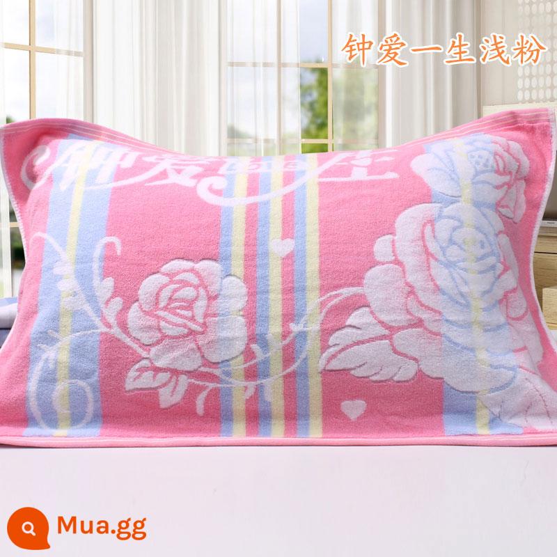 [Đặc Biệt Hàng Ngày] Khuyến Mãi Vỏ Gối Cotton Nguyên Chất Dày Và Cặp Lớn Mềm Mại Hoạt Hình Chính Hãng Không Phai Màu - Yêu hai múi hồng nhạt suốt đời