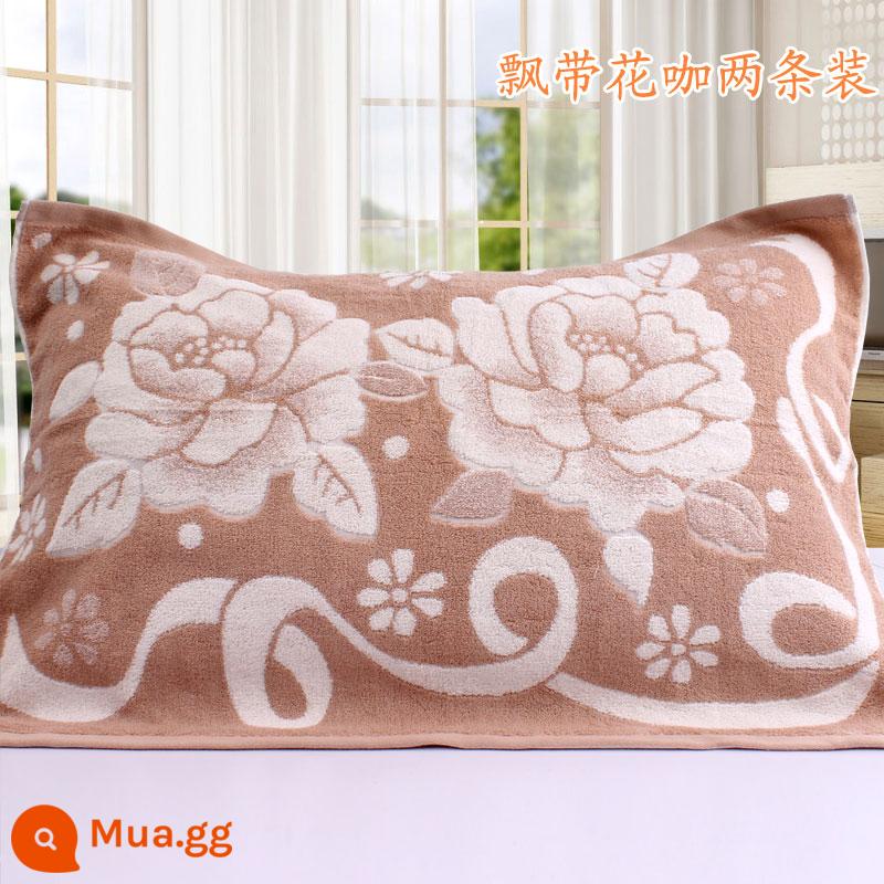 [Đặc Biệt Hàng Ngày] Khuyến Mãi Vỏ Gối Cotton Nguyên Chất Dày Và Cặp Lớn Mềm Mại Hoạt Hình Chính Hãng Không Phai Màu - Cà phê hoa Streamer hai gói