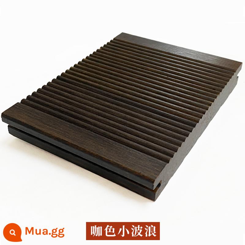 Sàn tre nặng Sàn gỗ tre chịu lực cao ngoài trời Công viên chống ăn mòn Carbon sâu Đường ván Cảnh quan Tấm thép tre ngoài trời Sân thượng - Sóng nâu