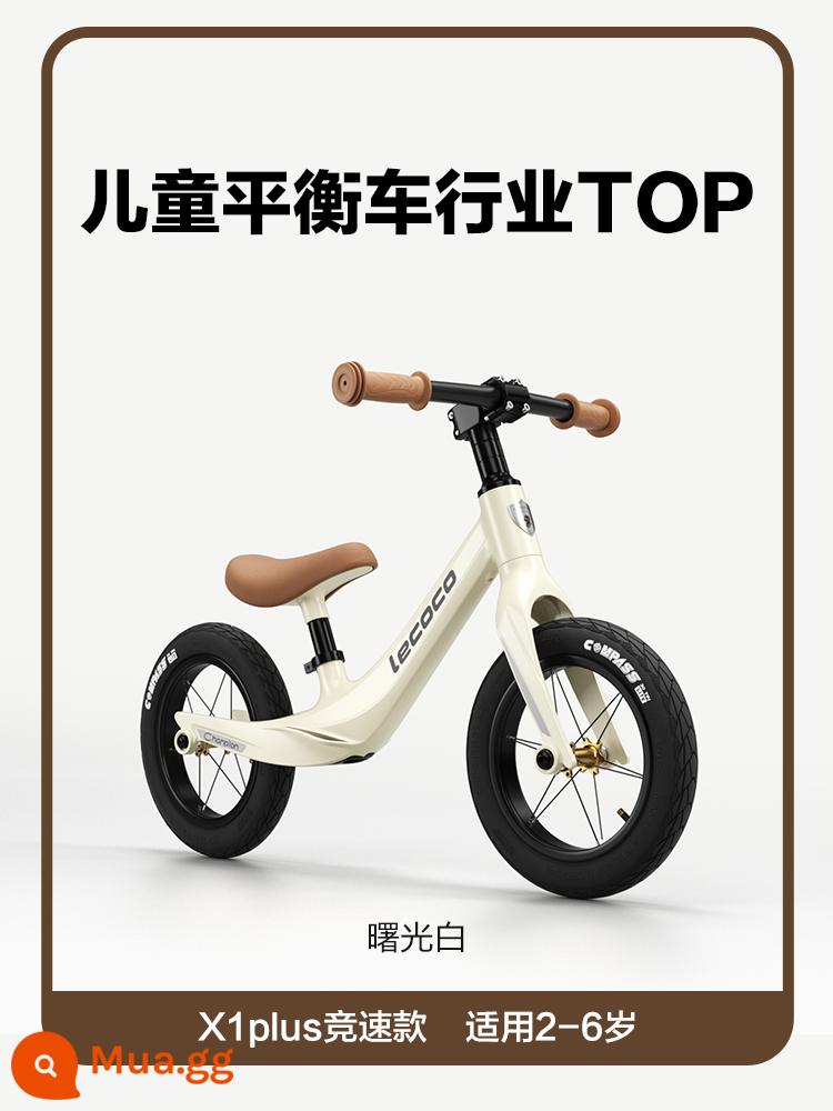 Xe thăng bằng Lecoco Leka trẻ em không bàn đạp xe tập đi 2-3 tuổi 6 xe trượt Scooter trẻ em - C-Run X1plus Trắng Bình Minh