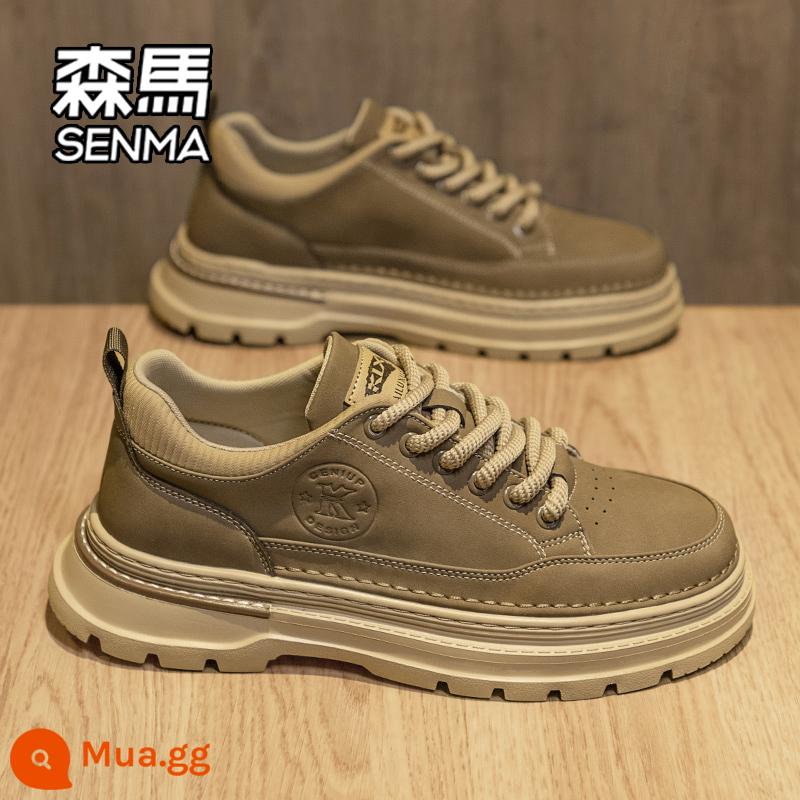 Giày bốt Semir Martin nam 2024 mùa xuân mới phong cách Anh giày bốt nam thể thao và giải trí Giày nam phổ biến W - Khaki (hình chính)