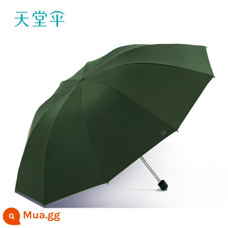 Paradise Umbrella Ô dù quá khổ lớn dành cho nam và nữ Ba nắng và mưa Công dụng kép gấp sinh viên Vinyl đôi Kem chống nắng Dù che nắng - Ô dù đôi màu xanh đậm đường kính 110cm