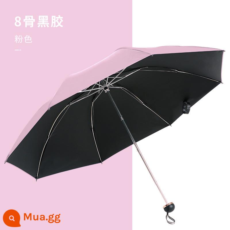 Dù Paradise Umbrella Ô đôi nam nữ quá khổ Ô ba người nắng và mưa Công dụng kép Vinyl gấp chống nắng Ô dù che nắng tăng cường - Kem chống nắng Pink-vinyl (8 xương sườn)