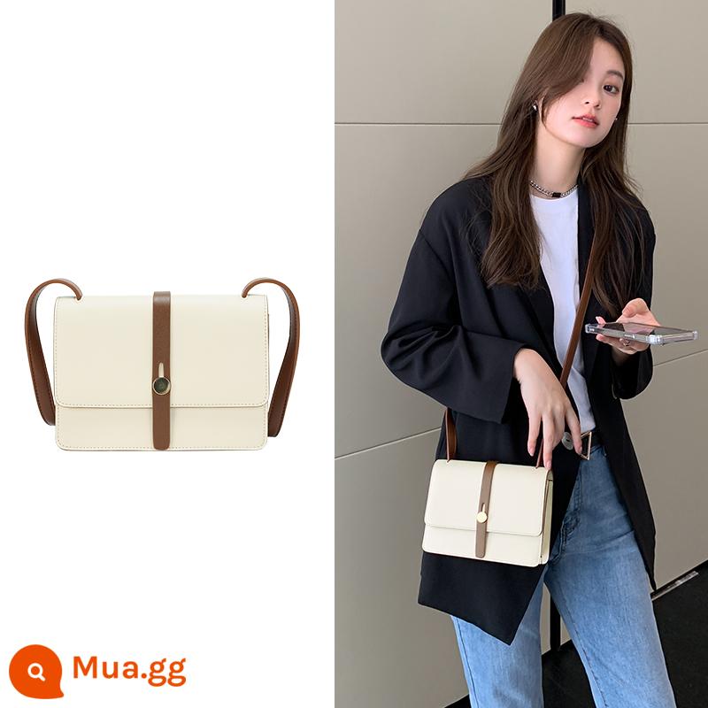 Túi Semir Messenger dành cho nữ trong mùa thu và mùa đông New Niche Túi đeo vai đơn tiên tiến Đa năng Túi Satchel đơn giản Túi xách nữ có họa tiết - Mô hình nâng cấp-màu trắng nhạt