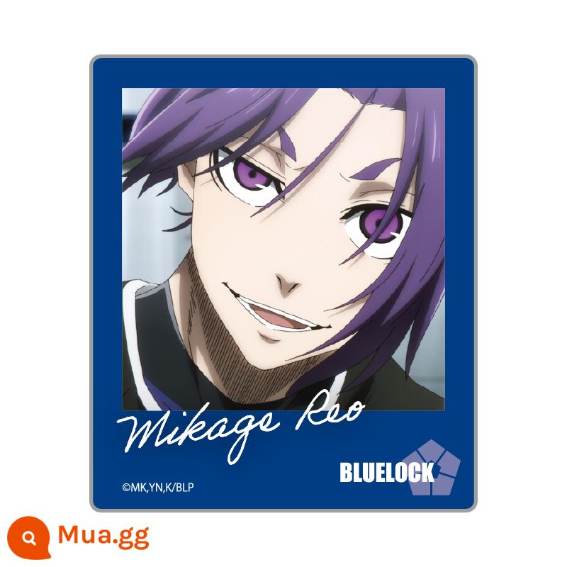 【Mô hình gấu】 Blue Prison Blue Lock Photo Real Card Wind Acrylic Tủ lạnh nam châm đuổi theo thiết bị ngoại vi - Rei Mikage