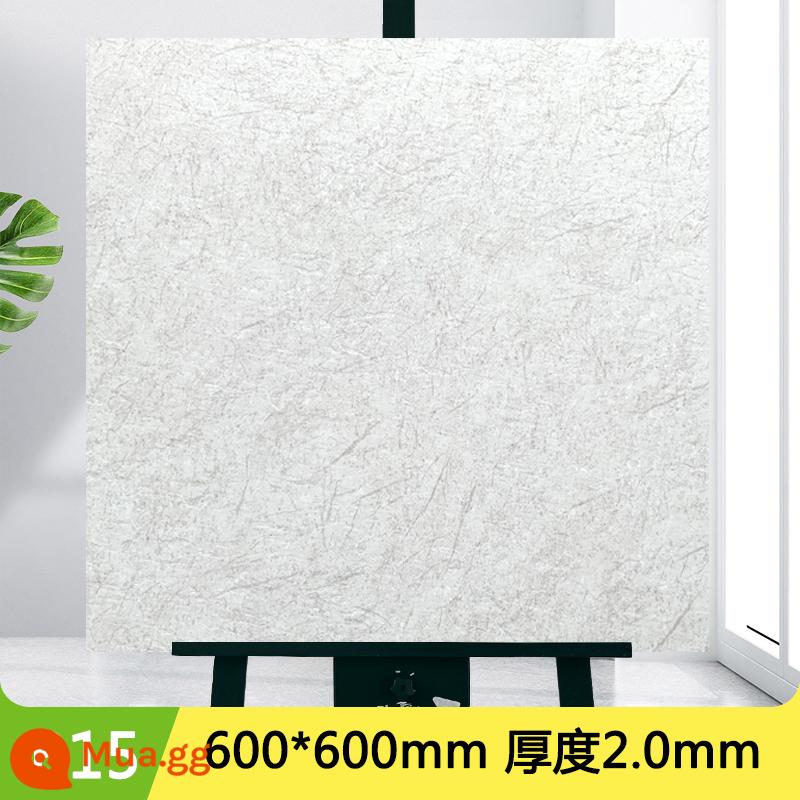 5㎡ sàn nhựa PVC hình vuông giả da gạch hoa văn đá cẩm thạch miếng dán sàn nhựa tự dính thương mại dày chống thấm nước chống mài mòn - Màu trắng sữa B15 dày 2.0mm