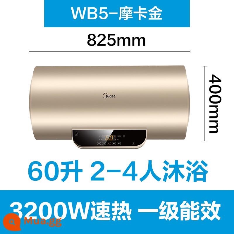 Máy nước nóng Midea 50/60/80 lít gia dụng tiết kiệm năng lượng hạng nhất công suất lớn sưởi ấm phòng bột JM1 - Vàng hồng [Tóc thật 60L WB5 Vàng Mocha]