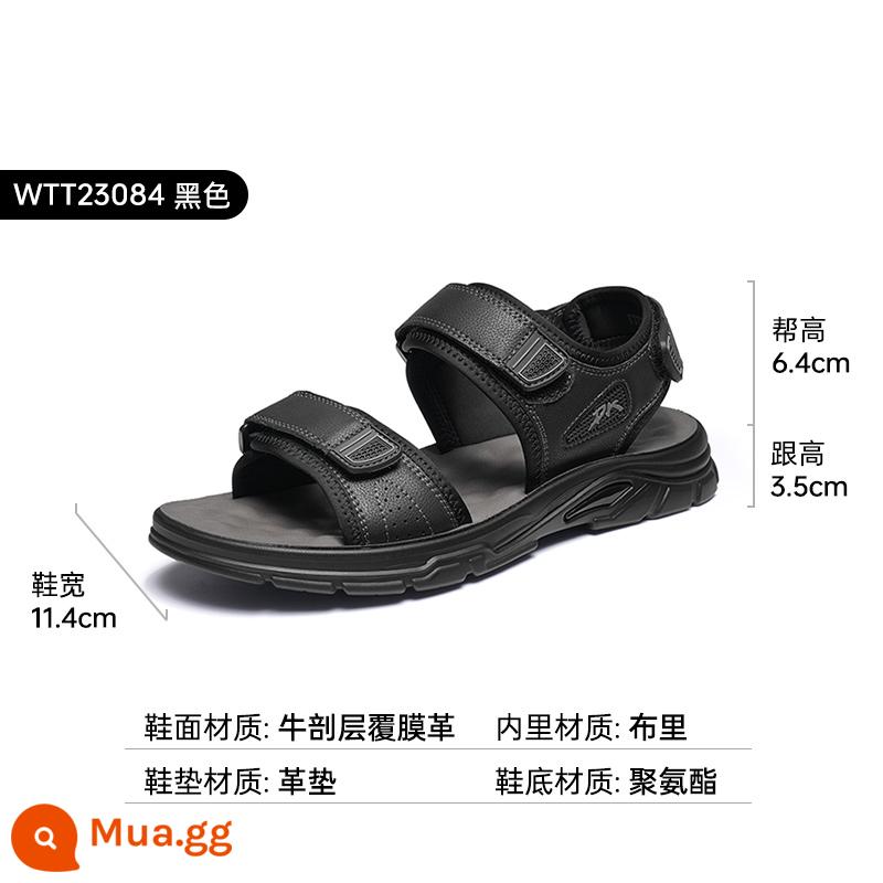 Chuồn Chuồn Đỏ Nam Mùa Hè 2023 Mới Giày Sandal Nam Khóa Dán Đế Dày Giày Đi Biển Xăng Đan - WTT230841 màu đen