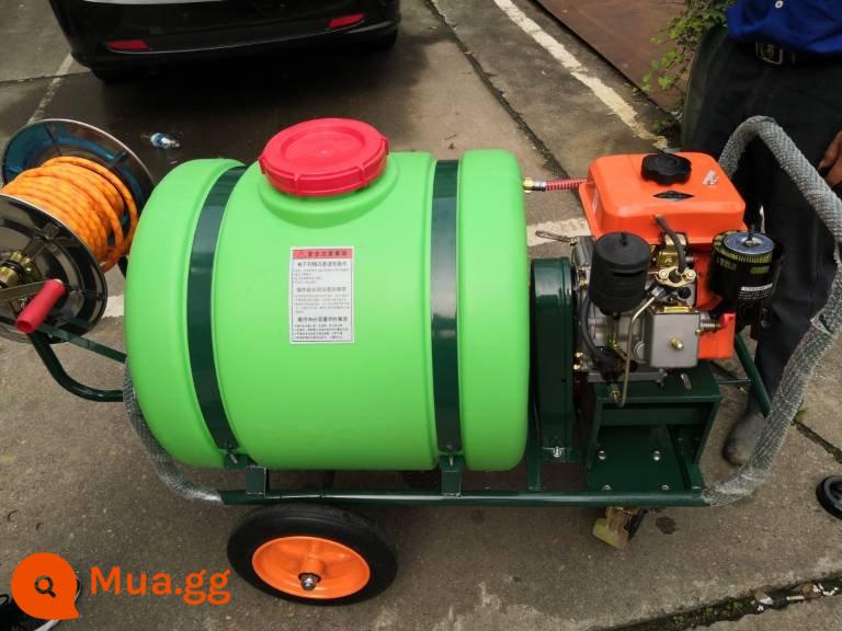 Máy phun thuốc đẩy tay dùng pin loại xe đẩy 160 lít điện diesel áp suất cao xăng nông nghiệp máy phun khử trùng điều khiển từ xa - Động cơ diesel khởi động bằng điện 160 lít súng ống 30 mét khởi động bằng điện + động cơ diesel kéo tay