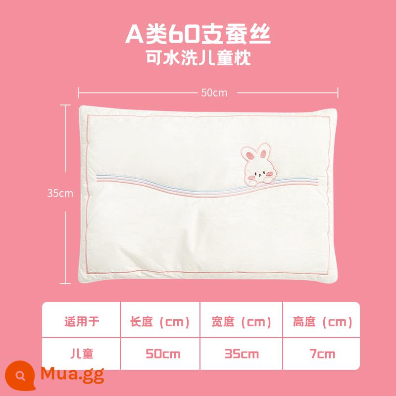 Gối Do love trẻ em cotton loại A thêu có thể giặt lõi gối cho bé mẫu giáo trên 3 tuổi - Gối trẻ em giặt bằng lụa loại A 60S (thỏ nhỏ)