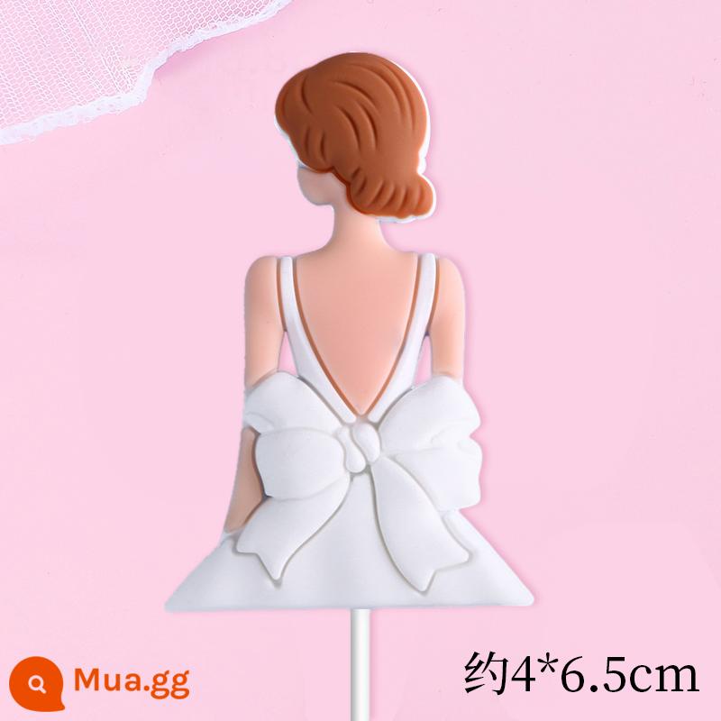 38 Ngày Nữ Hoàng Xem Lại Nữ Thần Keo Mềm Trang Trí Bánh Cắm Dạ Quang Trái Tim Đèn Đẹp Nơ Nướng Trang Trí - Keo mềm nửa thân nữ thần 5 miếng