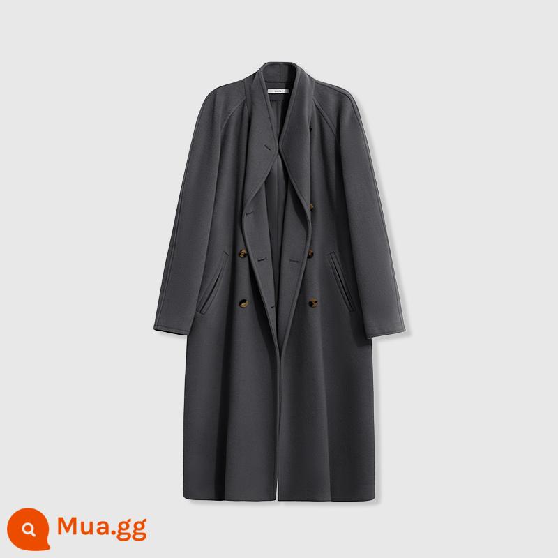 UNICA/Town Store B đánh bại VtgMaxm*ra Cổ Số 001 Sưu Tập Áo Khoác Len Cashmere Áo Khoác Nữ Thu Đông - [Màu xám khói hỗn hợp]