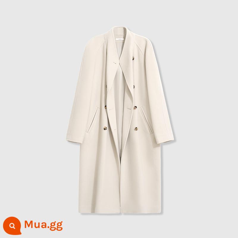 UNICA/Town Store B đánh bại VtgMaxm*ra Cổ Số 001 Sưu Tập Áo Khoác Len Cashmere Áo Khoác Nữ Thu Đông - [trắng nâu]