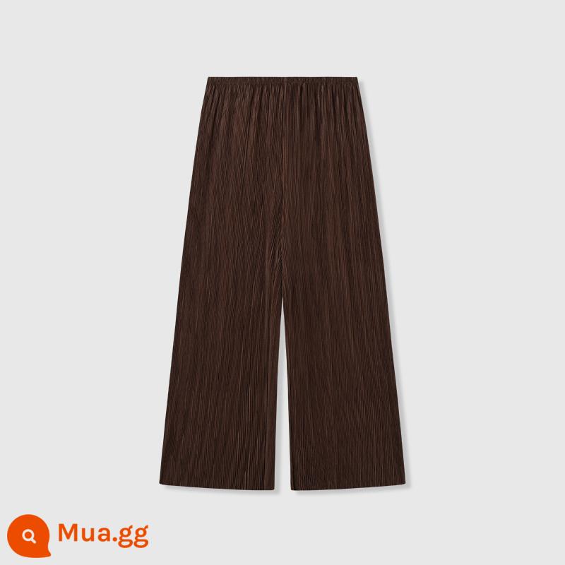 UNICA/Hot Sales Hơn 10.000_Lazy B Lost_Quần ống rộng xếp ly nội tạng nhập khẩu Hàn Quốc - [B*V Ebony Brown] Phiên bản 9 điểm