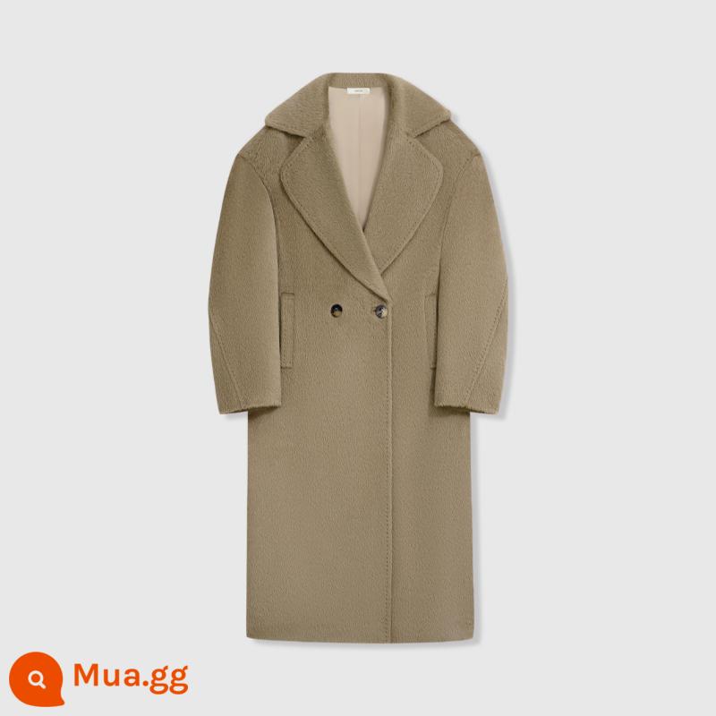 UNICA/nâng cấp chữ ký TeddyCoat_áo khoác len cashmere gấu lớn cổ điển cho bé Suli - [Xám Kiwi]