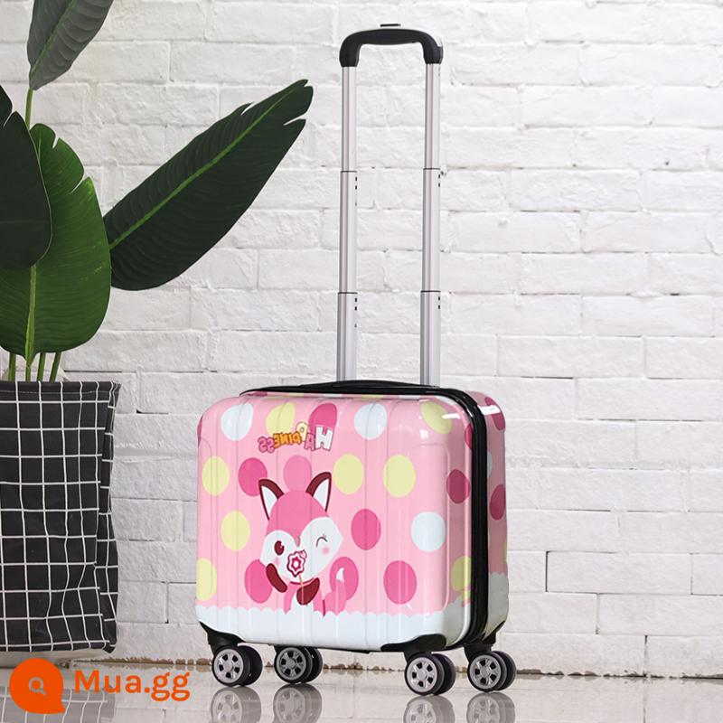 Phiên bản Hàn Quốc dễ thương của vali nhỏ 18 inch dành cho nữ đa năng có bánh xe đẩy trường hợp du lịch nhẹ mật khẩu lên máy bay trường hợp nam - Mô Hình Gương Sơn Fox