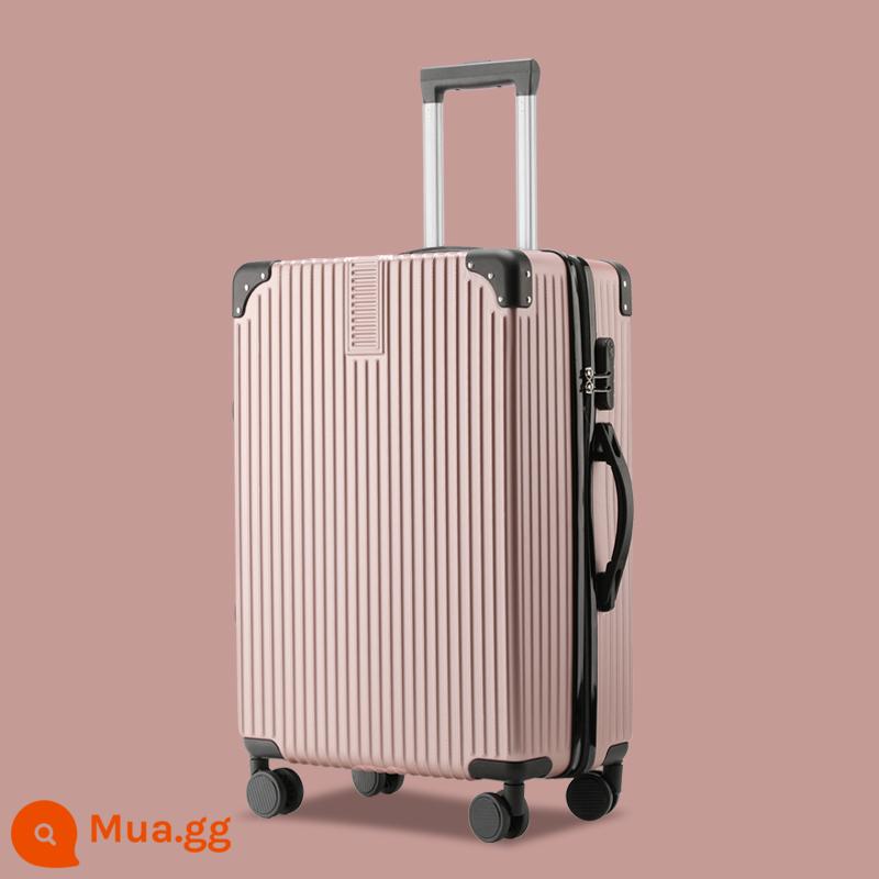 Vali mới cho nữ sinh viên hộp mật khẩu xe đẩy nhỏ tươi Hộp khí du lịch nhỏ 20 inch Vali da 24 inch cho nam - Vàng hồng [hình ảnh chính phong cách cổ điển]