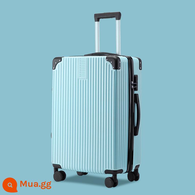 Vali mới cho nữ sinh viên hộp mật khẩu xe đẩy nhỏ tươi Hộp khí du lịch nhỏ 20 inch Vali da 24 inch cho nam - Màu xanh nhạt [hình ảnh chính phong cách cổ điển]