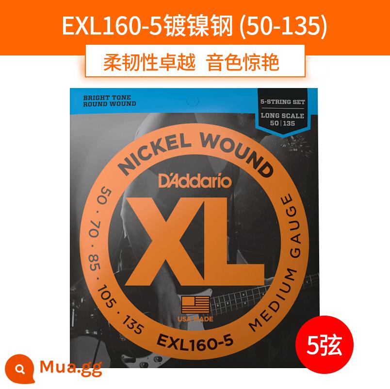 Dadrio Electric Bes String Bass Bes String Bốn năm chuỗi và sáu chuỗi, được phủ chất tốt nhất - [Năm dây] EXL160-5 (50-135)