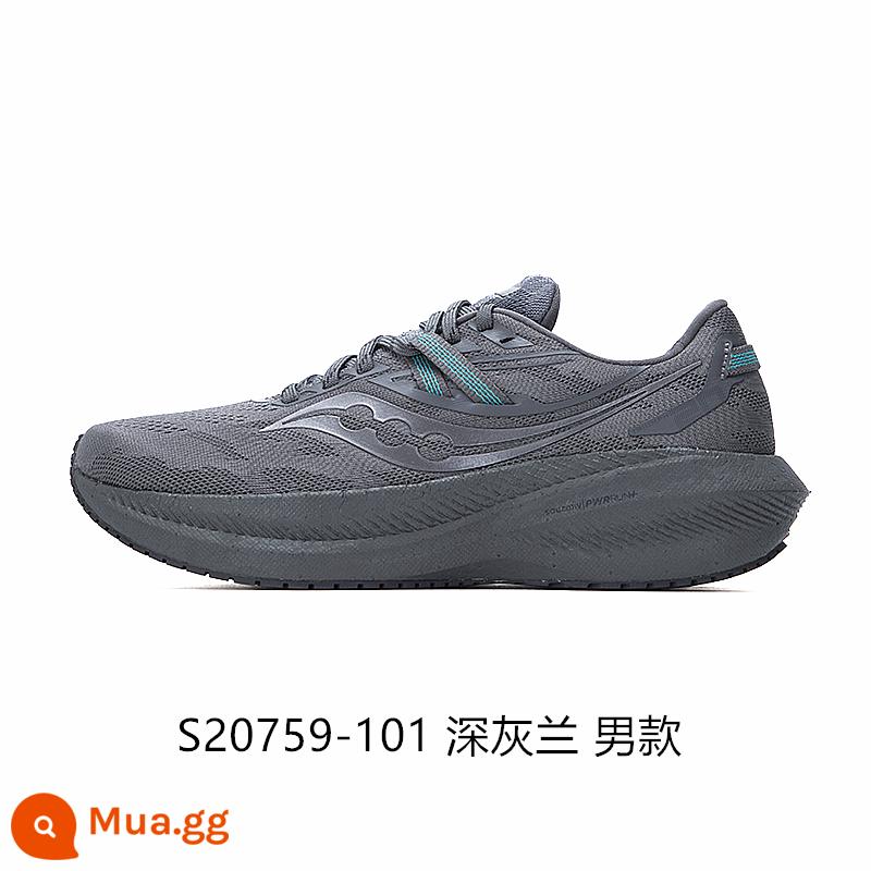 Saucony Saucony giày chạy bộ mới TRIUMPH Victory 20 đệm giày thể thao giày chạy bộ thoáng khí - S20759-101 Xanh xám đậm [Nam]